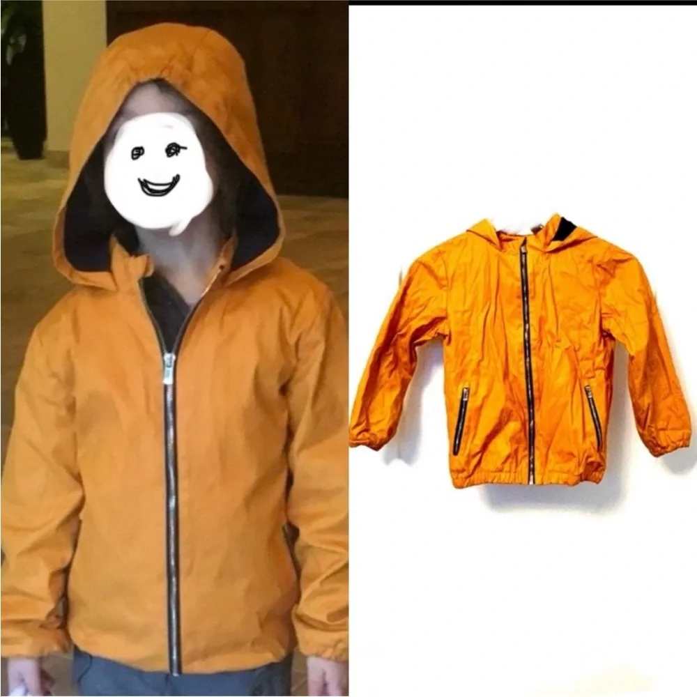 Jacadi Blue and Orange Raincoat for Stylish Weather Protection